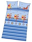 WINNIE THE POOH BABY BETTWÄSCHE 40x60 100x135cm, 100% Baumwolle Renforce, neu von Herding