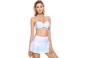 Beachkini Women's Swimsuits Gradient Colour Bikini Mermaid Shell Swimwear High Waist Swimsuit