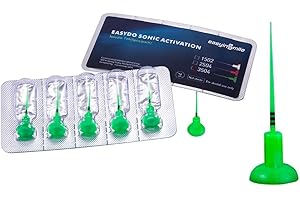 EASYTODENTA Easydo Endo Sonic Activation System Needle Tips 60PCS Replacement SOFE & Bendable Needle Files (Green)