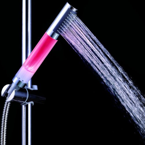 LED Duschkopf LED Shower LED Brausekopf mit LED Beleuchtung mit automatischem Farbwechsler durch Wasserkraft - 3