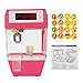 Produktbild Cocoarm Creative Candy Grabber Süßigkeitengreifer Wecker mit LCD Anzeigen Greifmaschine Elektronisches Crane Claw Spiel mit 4 Stücke Spielzeugmünzen und 16 Stück Bällen Geschenk für Kinder (Rosenrot)