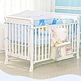 URAQT Baby Kinderzimmer Organizer, Schrank-Organizer, Beutel-Speicher-Windel-Baby-Krippe Wipes, Baby-Bett-hängende, Reichlich Stauraum für Windeln und Feuchttücher - 5