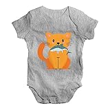 TWISTED ENVY Baby Jungen (0-24 Monate) Body Gr. Neugeboren, Grau Meliert