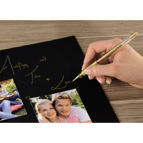 Hama Gelstifte 2er-Set (Metallic Stifte, Hybrid Gel Grip, wasserfest) Kreativstifte gold und silber - 3