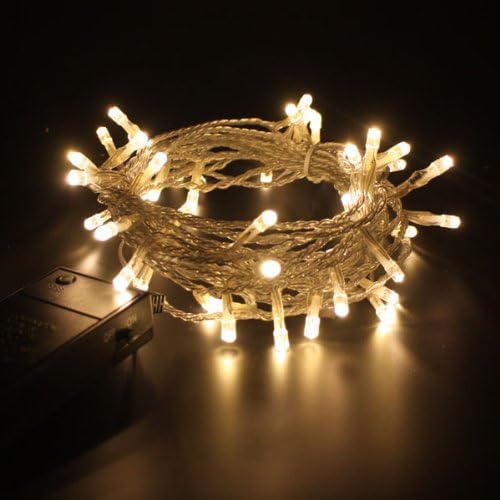 Indoor Battery Operated Fairy Lights Warm White Clear Cable 2m 20 bulbs Static