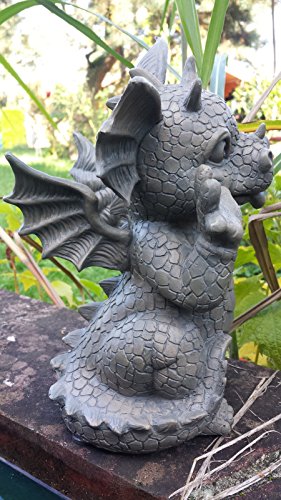 Gartendrache streckt Zunge raus Drache Figur Gargoyle Figur - 2