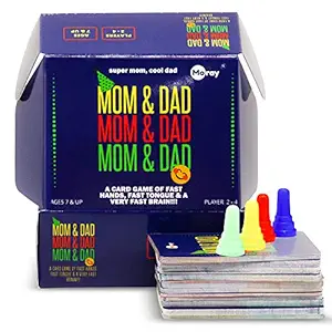 Moray Mom & Dad Card Game: Mind Game for Concentration, Best Fun Card Game for Family & Kids Ages 5-8 Years, 9-12 Years Old Boys and Girls