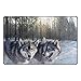Produktbild Bennigiry Wolf Paar Liebe Bereich Teppich Teppich Rutschfeste Eintrag Bodenmatte Fußmatten für Wohnzimmer Schlafzimmer 152,4 x 340 cm