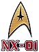 Price comparison product image Star Trek NX-01 Enterprise Logo + Star Trek TOS 1st and 2nd Season Starfleet Command Patch 3"x1.75"Baseball Cap/hat Patch