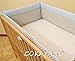 NURSERY BUMPER 420cm LONG ALL ROUND BUMPER TO FIT BABY COT BED (Light Blue/Grey)