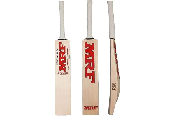 DDSCRICKET Genius Grand Edition Kashmir Willow Cricket Bat, Full Size, Lightweight, for Hard Tennis Ball
