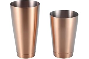 Atyhao Boston Shaker en Acier Inoxydable Robuste et Durable pour la Cuisine Or Rose