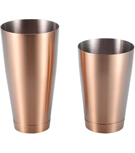 Boston Shaker Mat Pour Cocktails - Set 2 Timbles Acier Inoxydable Lestés (18oz Et 28oz)