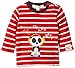 Pumpkin Patch Baby-Boys Panda Striped Polo Shirt, Red Alert, 12-18 Months