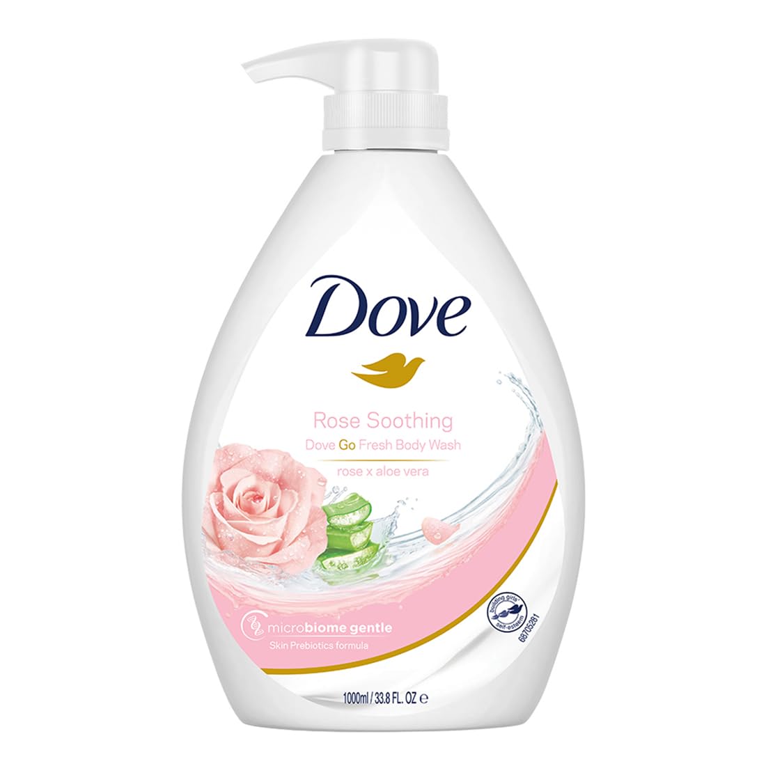 Dove Body Wash 1L (Rose & Aloe Vera)