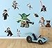 Produktbild 3D Aufkleber Lego Yoda Star War 9 Zeichen Aufkleber abnehmbaren Wandtattoo Kids Room Decor Art 50 * 70 cm, von maqony