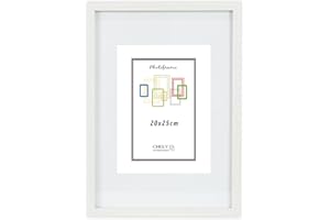 CHELY INTERMARKET MOD351 Marco Fotos Madera Moderno 20x25cm Con Paspartú Interno 15x20cm Estilo Decorativo Elegante Cuadro Decoración Vertical Pared Regalo Hogar Oficina Color Blanco 1 Unidad