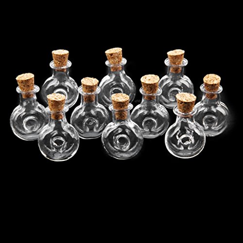 Mini Glass Kork Flasche XO Winebottle Jars Vials Wunsch Flasche Love Note 10 Stk. - 6