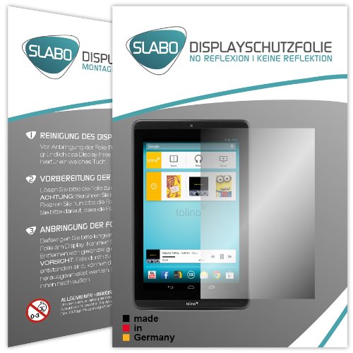 2 x Slabo Displayschutzfolie Tolino Tab 8.9 Displayschutz Schutzfolie Folie "No Reflexion|Keine Reflektion" MATT-Entspiegelnd MADE IN GERMANY