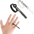 Goodern 2PCS Ring Sizer,Reusable Finger Size Gauge Measure Tool,Ring Sizer Measuring Tool,Clear and Accurate Jewelry Sizing Tools,Plastic Finger Sizing Measure Tool 1-17 USA Rings Size-Black White