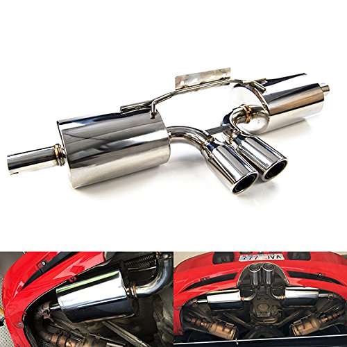 Buy Polished Stainless Steel Cat Back Exhaust Back Box Muffler Pipe