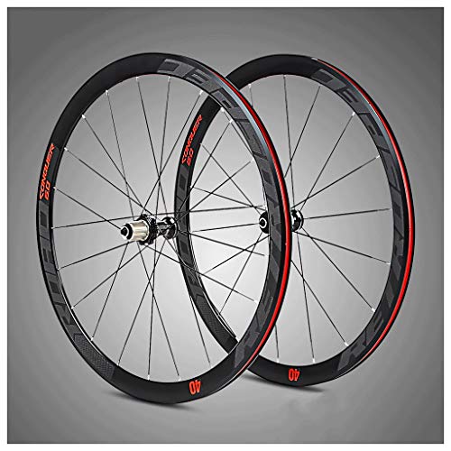 ZNND 700C Ruedas para Bicicleta, Racing Carbon Doble Pared V-Brake Ultra-Ligeras MTB Rim para 8/9/10/11 Velocidad (Color : A, Tamaño : 26inch)