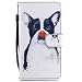 Produktbild LMAZWUFULM Hülle für Samsung Galaxy J3 DUOS 2016 /J320F (5,0 Zoll) PU Leder Magnetverschluss Brieftasche Lederhülle Malerei Rote Nase Bulldog in Traurigkeit Muster im Book Style mit Stent-Funktion und Karten Slot Holster Ledertasche Flip Cover für Samsung Galaxy J3 DUOS 2016 /J320F (5,0 Zoll)