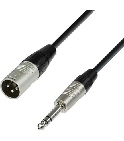 Pronomic JSXF-2.5 Audiokabel Patchkabel 2er Set - symmetrische Adapterkabel - XLR female auf 6,3mm Stereo-Klinke - Länge 2,5 m - für Mischpult, PA und Effektgeräte - schwarz