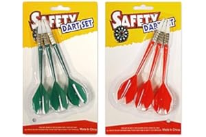 Kandall Soft Tip Safety Darts-Great Games for Kids-Leisure Sport for Office - 3 X Red+3 X Green