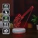 Produktbild 3D LED Nachtlicht, 7 Farbvariationen Fernbedienung Touch-Lampe, USB Lithium Battery Christmas Fortnite Lama Waffen Figuren Merch Monopoly for Kids,Gun