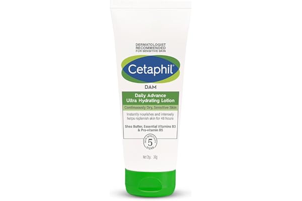 Cetaphil DAM Daily Advance Ultra Hydrating Lotion for Dry, Sensitive Skin 30 g Moisturizer with Shea Butter Non-Greasy, Fragrance-Free Paraben, Sulphate Free