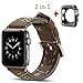 Produktbild taottao Leder Armband Band mit Rahmen für Apple Watch Series 1/2/3 42 mm, braun