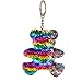 Produktbild Neuheit Meerjungfrau Kitty Bär Pailletten Keychain Tier Schlüsselanhänger Dekoration Mini Nette Pailletten Plüschtier