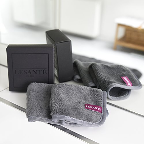 Hochwertiges Mikrofaser Make-Up Entferner Tuch | wiederverwendbar & ultrafein | funktioniert nur mit Wasser | hypoallergenes Abschminktuch | 2er Set Gesichtsreinigungstuch | 21x21cm - 3