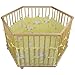 "Honey Bee" Deluxe Wooden Playpen-Hexagonal yellow motive: duck