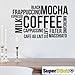 Produktbild Kaffee Mocha Cappuccino Set 60x60 Wandtattoo Aufkleber Decal von SUPERSTICKI® aus Hochleistungsfolie für alle glatten Flächen UV und Waschanlagenfest Profi Qualität