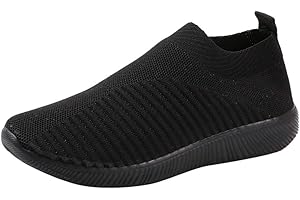 UNOSHENG Femme Baskets sans Lacet Confortables Légère Décontracté Élasticité Respirantes Mesh Pas Cher Mode Chaussures de Course Confortables Jogging Formateurs Running Sport Antidérapant Sneakers