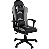 Ergonomic Reclining Gaming Chair with Lumbar and Cervical Cushion | High Padded Backrest | Adjustable Height | 360&deg; Swivel Wh