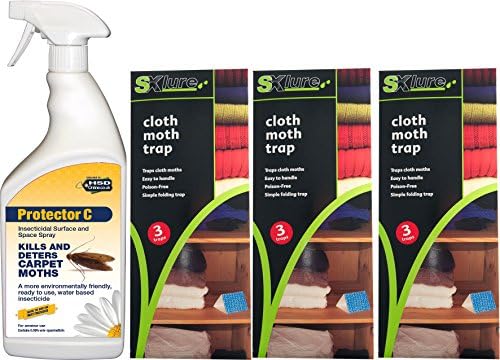 1 Litre Carpet Moth Killer with 9 x Moth Traps
