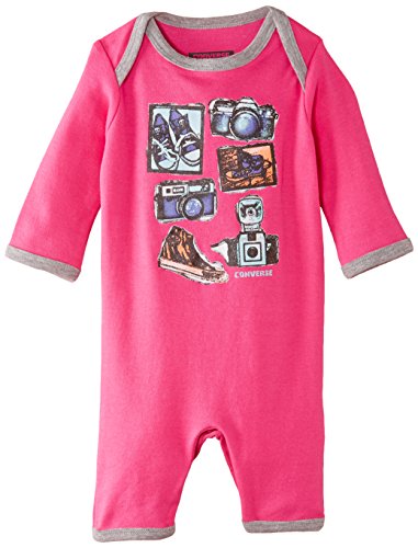 Converse Baby-Girls C.T.P 063884 Core Romper, Pink Paper, 6-9 Months