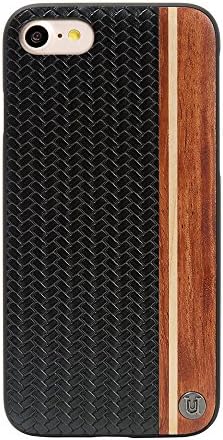 Uunique London Micro Weave Design Hard Shell Case for iPhone 8/7 - Black
