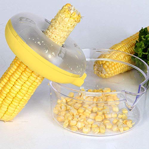 Kart sasta Stainless Steel Blades Corn Kerneler Seeds Remover Cutter Peeler (Yellow)