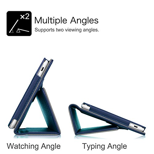 Fintie Huawei MediaPad T1 8.0 Hülle – Slim Fit Kunstleder (Folio) Schutzhülle Tasche Case Cover Standfunktion und Stylus-Halterung für Huawei MediaPad T1 8.0 Zoll 3G / WiFi Tablet-PC, Marineblau - 6
