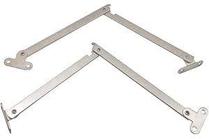 ENLACE Zawiasy Klapowe Metalowe 180° - Okucie Do Mebli, Drzwi, Pokrywy, Szafy - 2 Sztuki