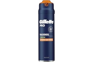 Gillette PRO żel do golenia dla mężczyzn (200 ml), chłodzi skórę, aby ją uspokoić i nawilża brodę, prezent dla mężczyzn