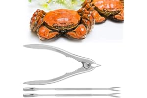 FTVOGUE Set di Utensili da Pesce in Acciaio Inox Aragosta Crab Cracker Shell Claw Forks Nuts Opener Gadget da Cucina