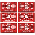 6 Stück Aufkleber Alarmanlage | alarmgesichert | Folie 5 x 3 cm | wetterfest | UV Schutz | Aufkleberset