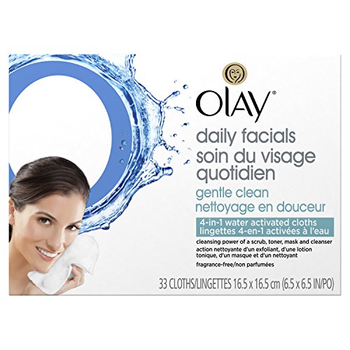 Olay Sensitive 4-In-1 Daily Facial Cloths, 33 Count (Pack Of 2)