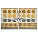 Homescapes Grey Ochre Yellow Modern Cotton Chenille Rug 90x150 cm 3 ft. x 5 ft. Tufted Circles & Hand Woven Striped Large Mat