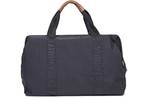 Childhome, Mommy Bag, Sac à Langer, Maternité,Sac de Voyage, Grande Contenance-Tapis à Langer, Bandoulière Ajustable, Compartimenté, Poche Isotherme, Passage pour Valise, Collection Urban Anthracite